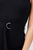 Sleeveless Double Scoop Neck W/belt Rib Sweater Mini Dress