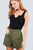 Side Pocket Rolled Up Paper Bag Cotton Short Pants