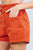 Side Pocket Rolled Up Paper Bag Cotton Short Pants