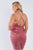 Plus Size Black Gold Sequin Criss Cross Open