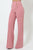 High-waist Crepe Pants With Buttons