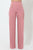 High-waist Crepe Pants With Buttons