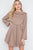 Straight Neck Solid Front-tie Dress