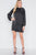 Satin Long Sleeve Side-tie Mini Dress