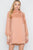 Satin Long Sleeve Side-tie Mini Dress