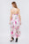 Deep V-neck W/cross Strap Print Maxi Dress