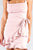 Spaghetti Strap Square Neck Ruffled Wrap Dress