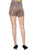 Faux Suede Snake Print Mini Shorts