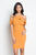 Ruffle Open Shoulder Halter Dress