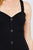 Heart Neck W/button Down Heavy Rib Rayon Spandex Mini Knit Dress
