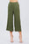 Fake Pocket W/button Detail Wide Long Leg Linen Pants