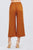Fake Pocket W/button Detail Wide Long Leg Linen Pants