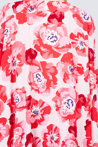 Slide Slit Print Kimono Cardigan