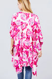 Slide Slit Print Kimono Cardigan