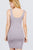 Sleeveless Deep Round V-shape Neck Heavy Rib Mini Dress