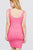 Sleeveless Deep Round V-shape Neck Heavy Rib Mini Dress