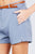 Front Slit Hem W/pocket And Belt Short Pants