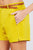 Front Slit Hem W/pocket And Belt Short Pants