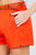 Front Slit Hem W/pocket And Belt Short Pants