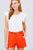 Front Slit Hem W/pocket And Belt Short Pants