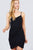 Cami Strap V-neck Wrapped Knit Mini Dress