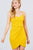 Cami Strap V-neck Wrapped Knit Mini Dress