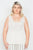 Plus Size Sheer Ivory Ribbed Causal Tank Top