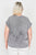 Plus Size Grey Sleeveless Basic U-shape Hem Top