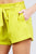 Paper Bag W/bow Tie Short Linen Pants
