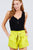 Paper Bag W/bow Tie Short Linen Pants
