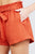 Paper Bag W/bow Tie Short Linen Pants