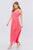 V-neck Cross Back Strap Detail Maxi Cami Dress