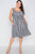 Plus Size Scoop Neck Side Pockets Checkered Gingham Midi Dres