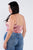 Plus Size Silk Chain Spaghetti Strap High Thong Center Cut Out Bodysuit