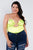 Plus Size Silk Chain Spaghetti Strap High Thong Center Cut Out Bodysuit