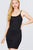 Front Snap Button Detail Strap Rib Cami Mini Dress