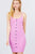 Front Snap Button Detail Strap Rib Cami Mini Dress