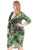 Plus Size Leopard Print With Tropical Leaf Print Bodycon Dress