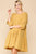 3/4 Sleeve Pocket Ruffle Pintuck Swing Dress