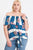 Off Shoulder Ruffled Front Tie Top