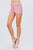High Waist Button Detail Rolled Up Woven Short Pants
