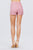 High Waist Button Detail Rolled Up Woven Short Pants