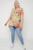 Multi-colored Watercolor Flower Print Tunic