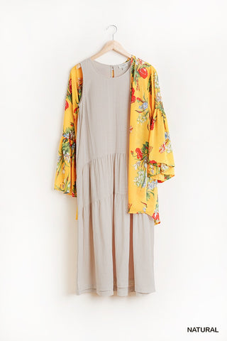 Sleeveless Tier Maxi Dress With Back Keyhole