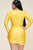 Long Sleeve Solid Tie Front Short Dress