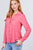 3/4 Roll Up Sleeve Pocket W/zipper Detail Woven Blouse