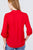 3/4 Roll Up Sleeve Pocket W/zipper Detail Woven Blouse
