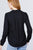 3/4 Roll Up Sleeve Pocket W/zipper Detail Woven Blouse