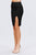 Front Slit Bengaline Midi Skirt