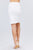 Front Slit Bengaline Midi Skirt